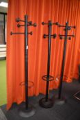 3 x Freestanding Coat Racks in Black