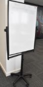 1 x Large Freestanding Whiteboard on Castors