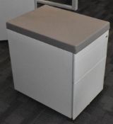 10 x Haworth Mobile Drawer Pedestals Featuring a Metal Construction, Two Large Drawers