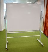1 x Large Freestanding Whiteboard on Castors