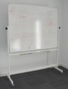 1 x Large Freestanding Whiteboard on Castors