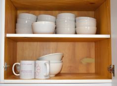 1 x Collection of Ceramic Plates, Cups and Bowls