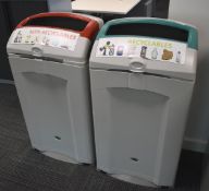 2 x Recyclable Waste Bins - Manufactured by Glasdon - RRP £450