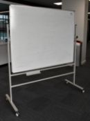 1 x Large Freestanding Whiteboard on Castors