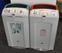 2 x Recyclable Waste Bins - Manufactured by Glasdon - RRP £450