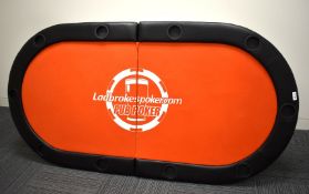 1 x Labrokes Pub Poker Folding Game Table - Includes Storage Case - Dimensions: 206 x 107 cms