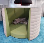1 x Office Relaxation Booth Featuring Large Floor Cushion with High Acoustic Surround