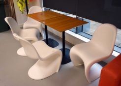 6 x Genuine VITRA VernerPanton Chairs - White Polypropylene Finish - Genuine Chairs with Vitra Verne