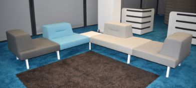 1 x Ophelis Modular Corner Sofa with Four Sections and Integrated Coffee / Magazine Table