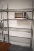 1 x Chrome Wire Shelving Rack for Commercial Kitchens - Office Use Only
