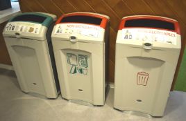 3 x Recyclable Waste Bins - Manufactured by Glasdon - RRP £675