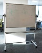 1 x Large Freestanding Whiteboard on Castors