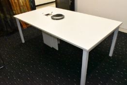 1 x Boardroom Meeting Table Featuring Cantilever Legs, Electron Cable Cubby with Power Sockets