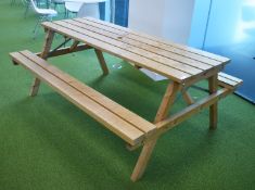 1 x Outdoor Garden Picnic Bench - Previously Used Indoors Only - Manufactured by AEL Solutions