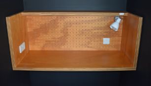 1 x Wall Mounted Office Desk with Sockets and Lamp - Dimensions: H57 x W131 x D50  cms
