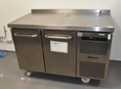 1 x Gram Two Single Countertop Refrigerator - 230v - Dimenisons: H90 x W120 x D70 cms