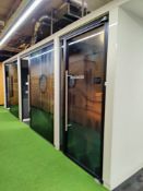 1 x Bespoke Indoor Office Building Featuring Two Offices, Two Soundproofed Rooms & Relexation Zone