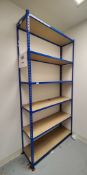 1 x Boltless Blue Shelving Rack - Dimensions: H245 x W123 x D40 cms