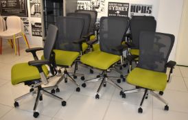 10 x Haworth 'Zody Comforto 89 Task' Ergonomical Office Swivel Chairs - Armrests in Good Condition