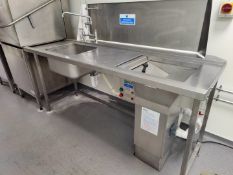 1 x Stainless Steel Inlet and Outlet Units for Commercial Dishwashers - Features an IMC FWD904X Food