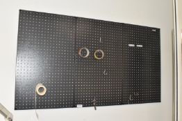 4 x Wall Mounted Perforated Panels for Mounting Hooks and Linbins