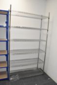 1 x Chrome Wire Shelving Rack