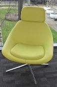 1 x Allermuir Contemporary Swivel Armchair Upholstered in Herville Blazer Fabric