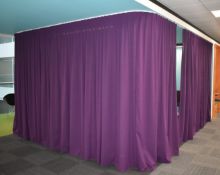 2 x Purple Curtains