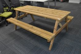 1 x Outdoor Garden Picnic Bench - Previously Used Indoors Only - Manufactured by AEL Solutions