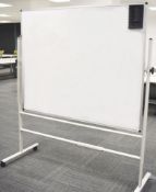 1 x Large Freestanding Whiteboard on Castors