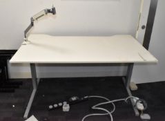 1 x Computer Workstation Desk with Monitor Arm