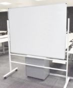 1 x Large Freestanding Whiteboard on Castors