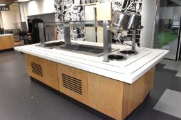 1 x Canteen Buffet Hot Food Counter Featuring a Heated Food Wells, Soup Warmers, Raised Food