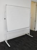 1 x Large Freestanding Whiteboard on Castors