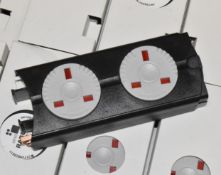 50 x Rotasoc CMD RAB502 2 Gang Non-Fused Socket Module Black/Grey - New Boxed Stock