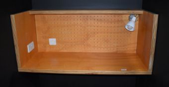1 x Wall Mounted Office Desk with Sockets and Lamp H57 x W131 x D50  cms