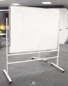 1 x Large Freestanding Whiteboard on Castors