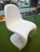 1 x Genuine VITRA VernerPanton Chair - White Polypropylene Finish - Genuine Chairs with Vitra Verner