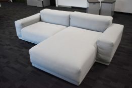 1 x VITRA Modular Sofa Featuring a Chaise Longue40/65 x W230 x D100/170 cms