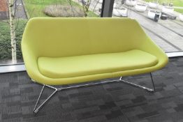 1 x Allermuir Contemporary Sofa Upholstered in Herville Blazer Fabric - Width 160 cms