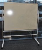 1 x Large Revolving Whiteboard on Castors