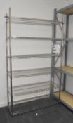 1 x Chrome Wire Shelving Rack