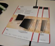 3 x 3M Black Privacy Filters for 21.5 Inch Screens - New and Unused