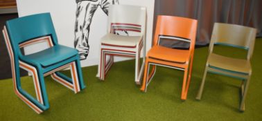 16 x Chrous Stackable Meeting Chairs in a Range of Various Colours