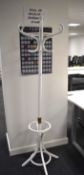 1 x White Freestanding Coat Rack