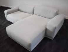 1 x VITRA Modular Sofa Featuring a Chaise Longue H40/65 x W230 x D100/170 cms