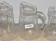 6 x Large Glass Pouring Jugs