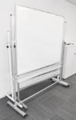 3 x Large Freestanding Whiteboards on Castors