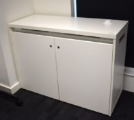 1 x Two Door Office Media Cabinet Manufactured by AV - Includes Assorted AV Equipment