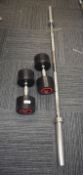 2 x Escape Weight Dumbells and Weight Lifting Bar